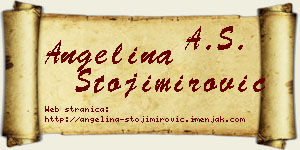 Angelina Stojimirović vizit kartica